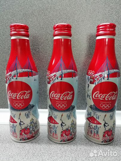 Coca - Cola металлическая бутылочка с ои - 2018