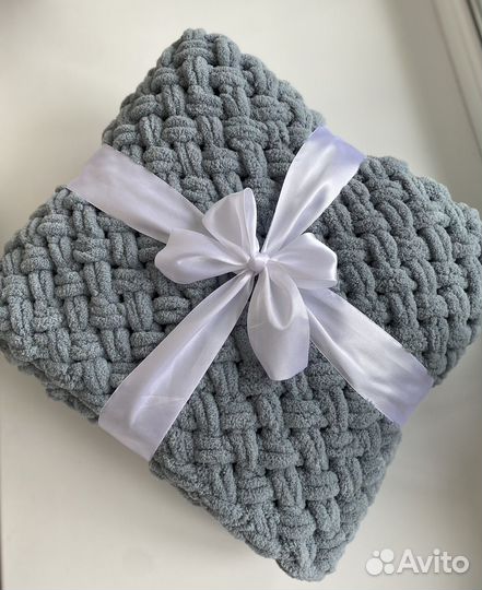 Плед из ализе пуффи