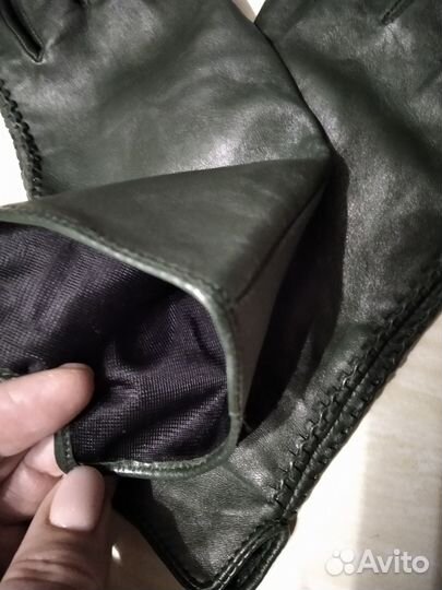 Перчатки женские кожаные на шелке 7 размер