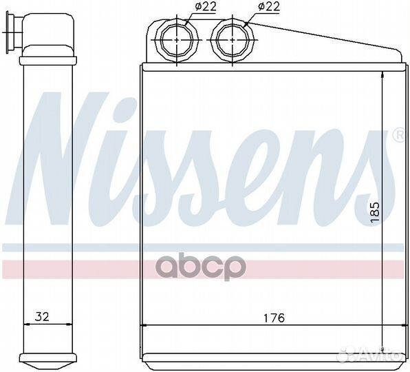 Радиатор отопителя audi A3 03- 70228 Nissens