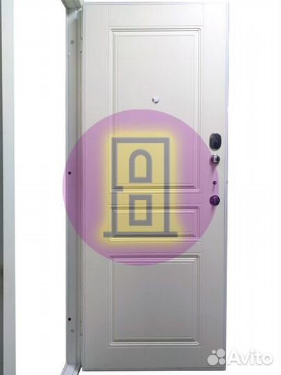 Дверь входная металлическая белая