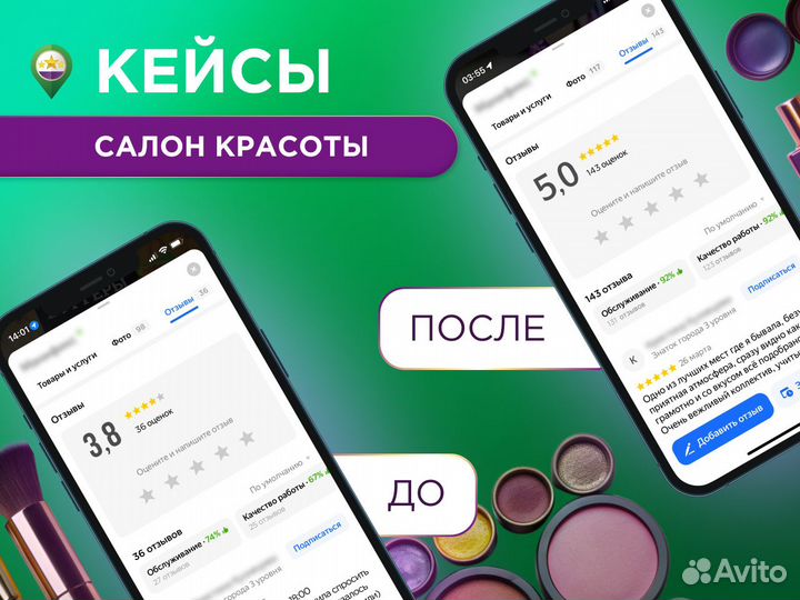 Работа с отзывами / Управление репутацией