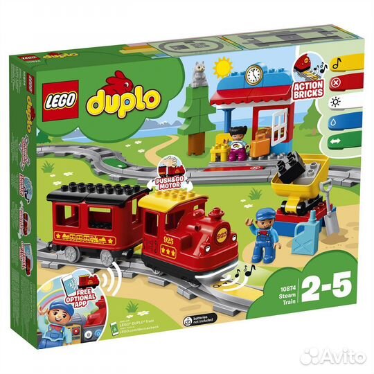 Lego duplo Town 10874 Поезд на паровой тяге