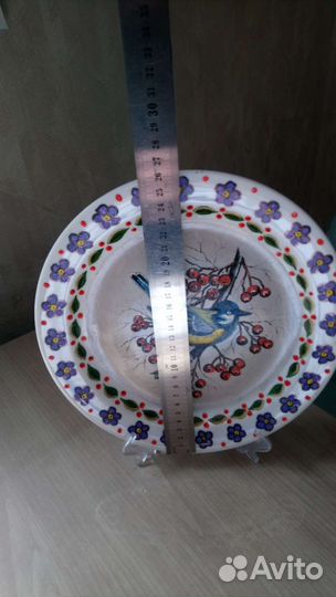 Корабль,зима,птица тарелки настенные