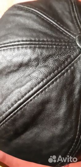 Кожаная шапка(кепи-берет)