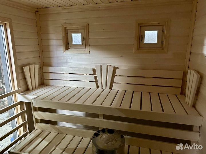 Баня бочка квадро под ключ