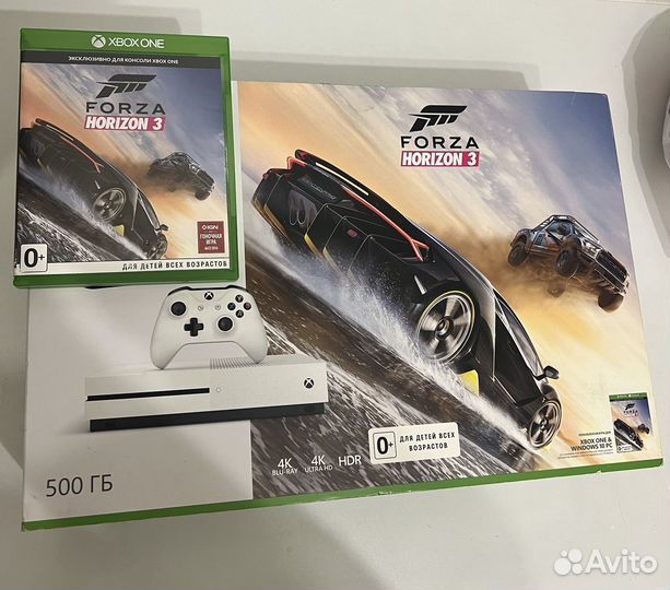 Xbox one S+диски+2ой джойстик