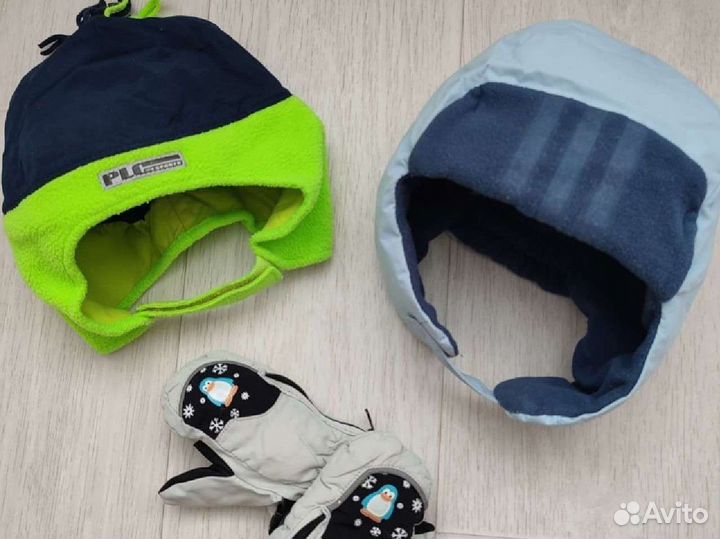 Шапки Adidas и Place оригинал+варежки