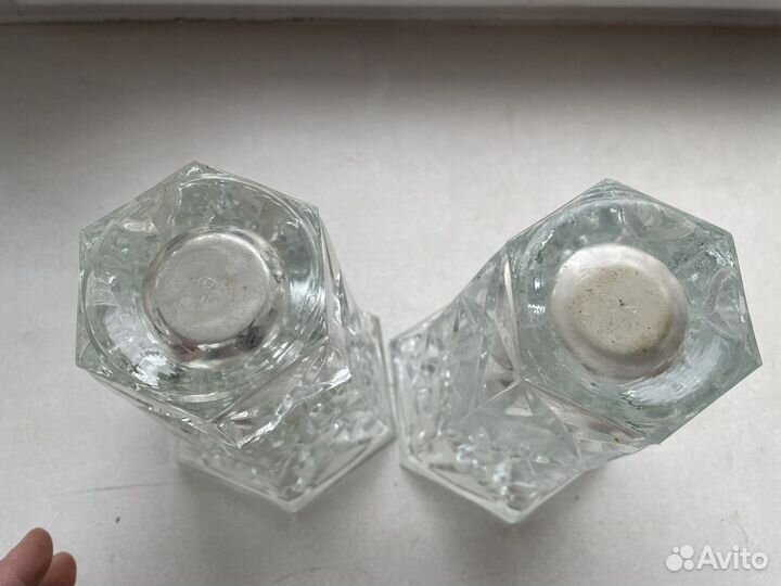 Хрустальные советские тяжелые вазы