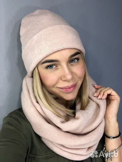 Комплект шапка и шарф женские