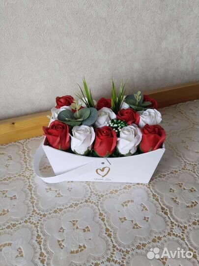 Букет из мыльных роз