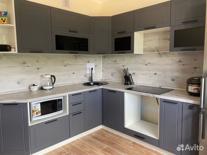 Кухня модульная новая серая