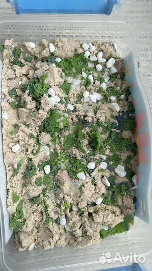 Кинетический песок с камнями