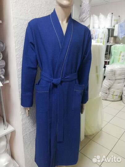 Халат мужской махровый, вафельный