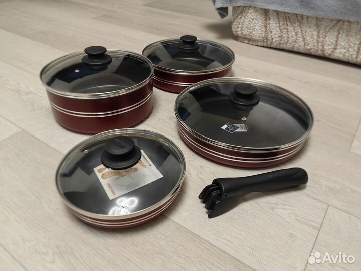 Набор посуды кастрюль Новый тефлоновое покрытие