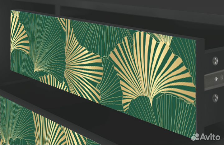 Тв-тумба T4 - Антрацит - Gold Ginkgo