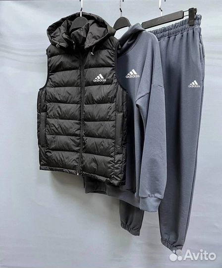 Спортивный костюм мужской Adidas тройка легкий