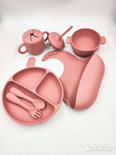 Силиконовая детская посуда