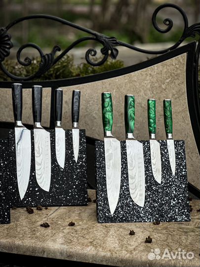 Набор кухонных ножей с подставкой