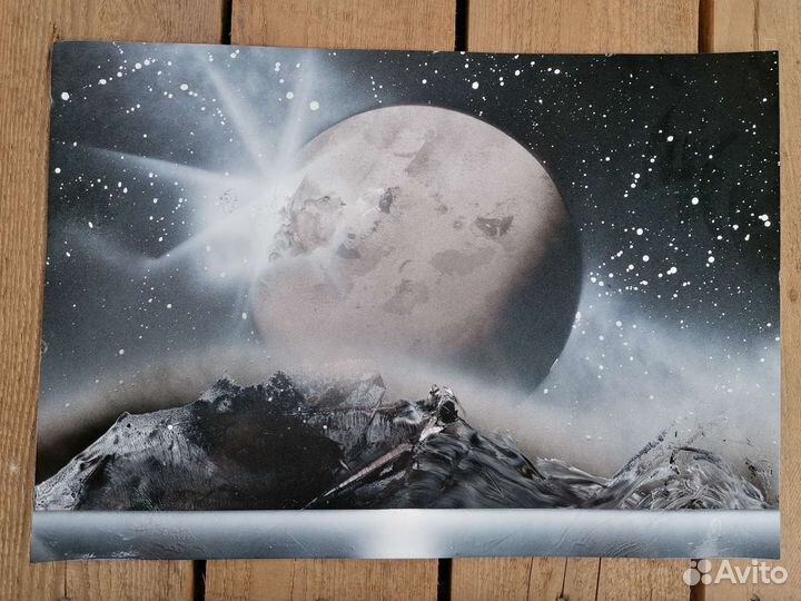 Картина баллончиком