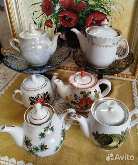 Заварочные чайники. Фарфор. СССР