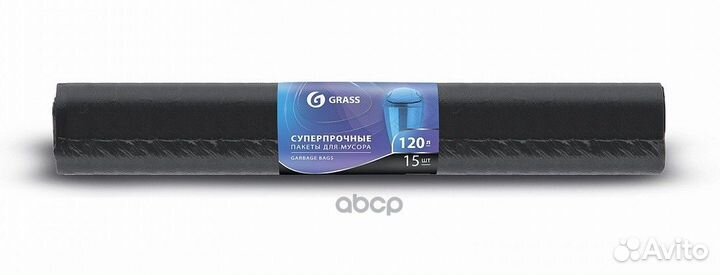 Мешок для мусора пнд в рулоне 120л. 14 мкр. чер