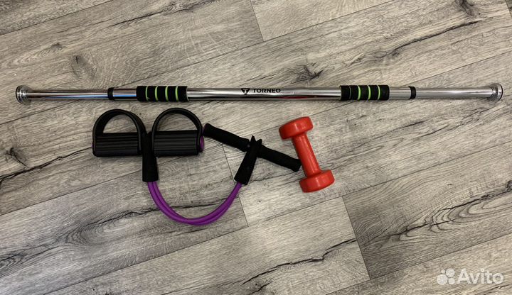 Гантеля 3кг, эластичный тренажер