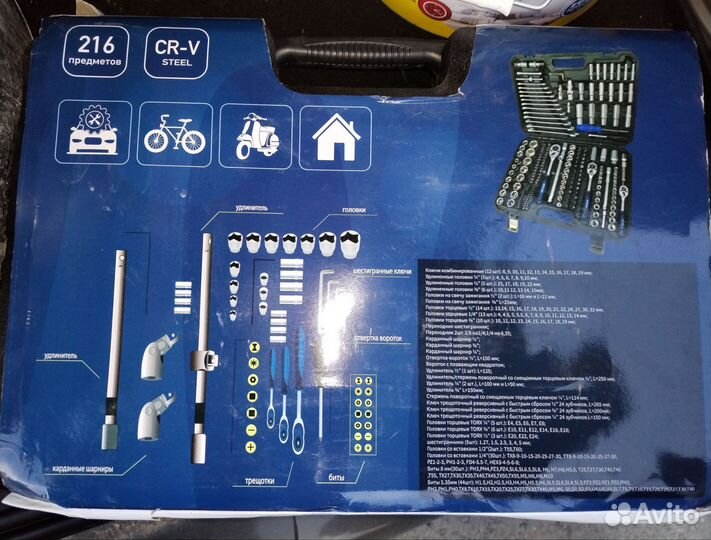 Набор инструментов для авто в чемодане