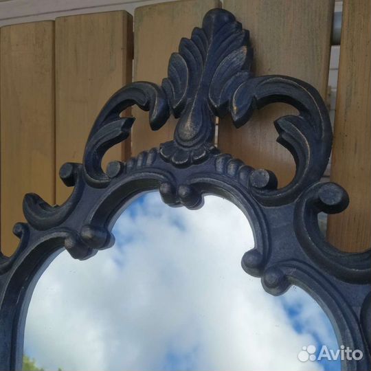 Зеркало настенное СССР в металлической раме