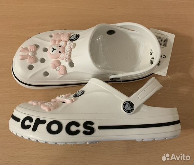 Crocs новые р36(23см)с украшениями джибитсы