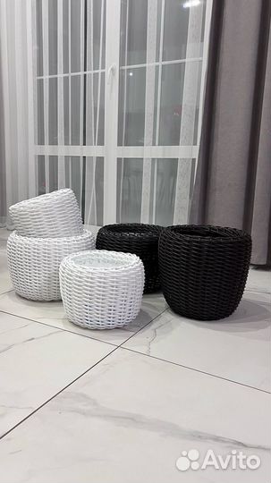 Кашпо из ротанга