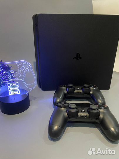 Sony ps4 slim 1tb +2джоя +много игр