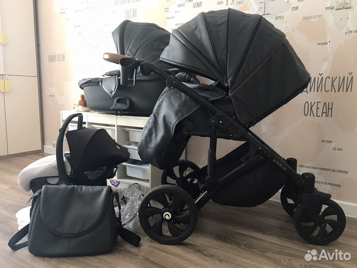 Коляска tutis viva live 3 в 1 экокожа