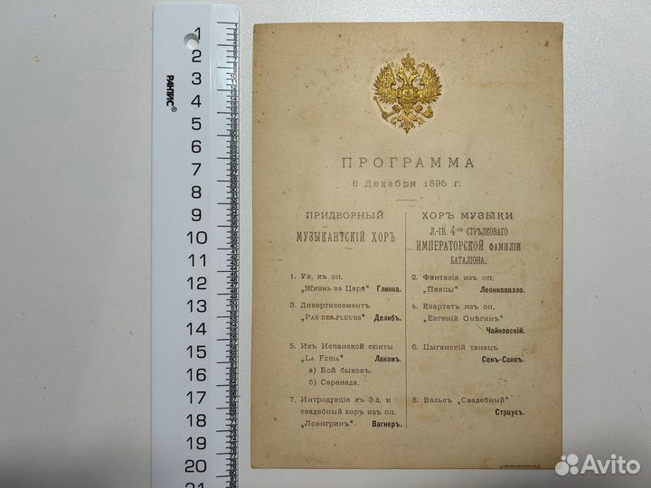 Программа 6 декабря 1895г