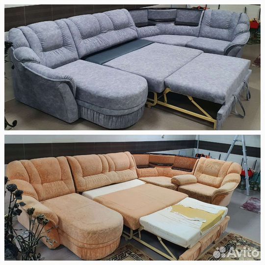 Перетяжка мягкой мебели любой сложности