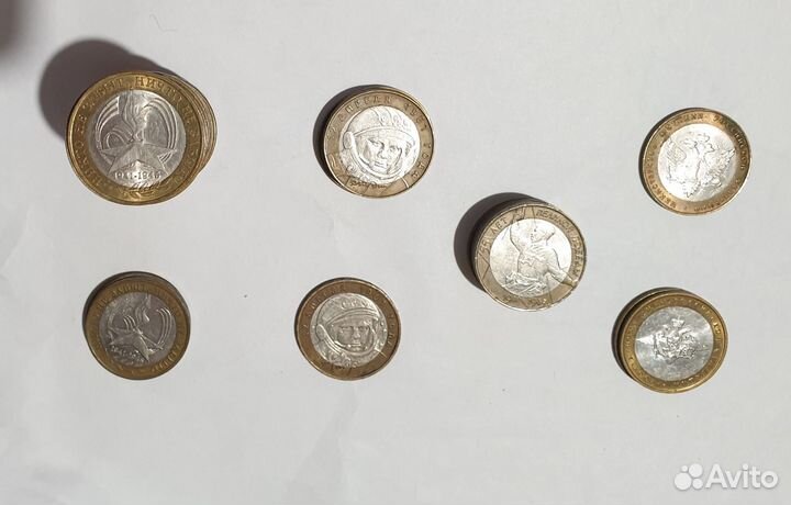 Монеты биметалл города,юбилеи,министерства,области
