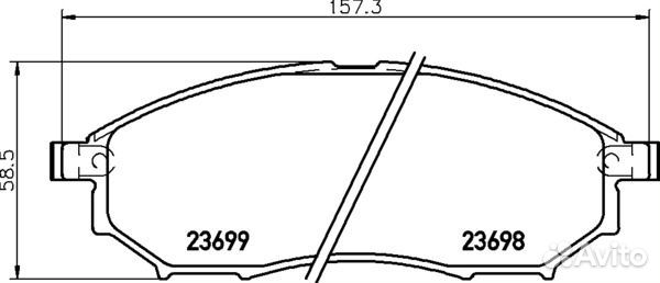 Колодки тормозные дисковые перед (PF-2444)