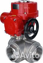 Кран шаровой DN.ru BV3232P(4pc) -SP-3WL-T-ISO-H Ду100 Ру63 стандартнопроходной трехходовой L-тип, не
