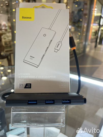 Hub Type-C на 4 USB baseus woqx030301 lite