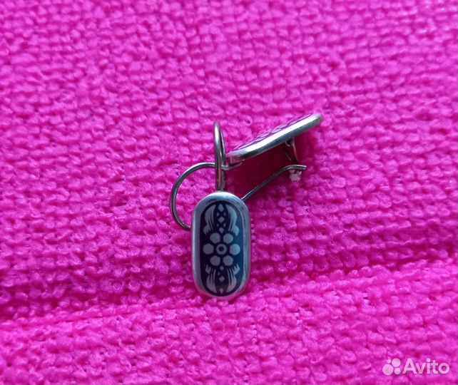 Серьги серебро 925 пробы, броши