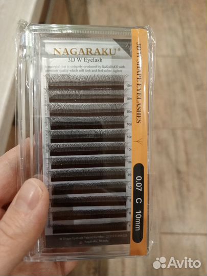 Ресницы для наращивания, коричневые