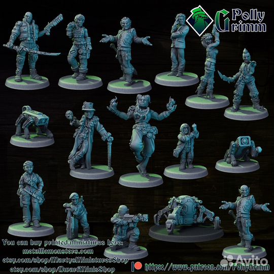 35 мм Миниатюры Киберпанк Shadowrun
