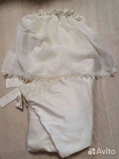 Летний конверт и костюмчик на выписку для девочки