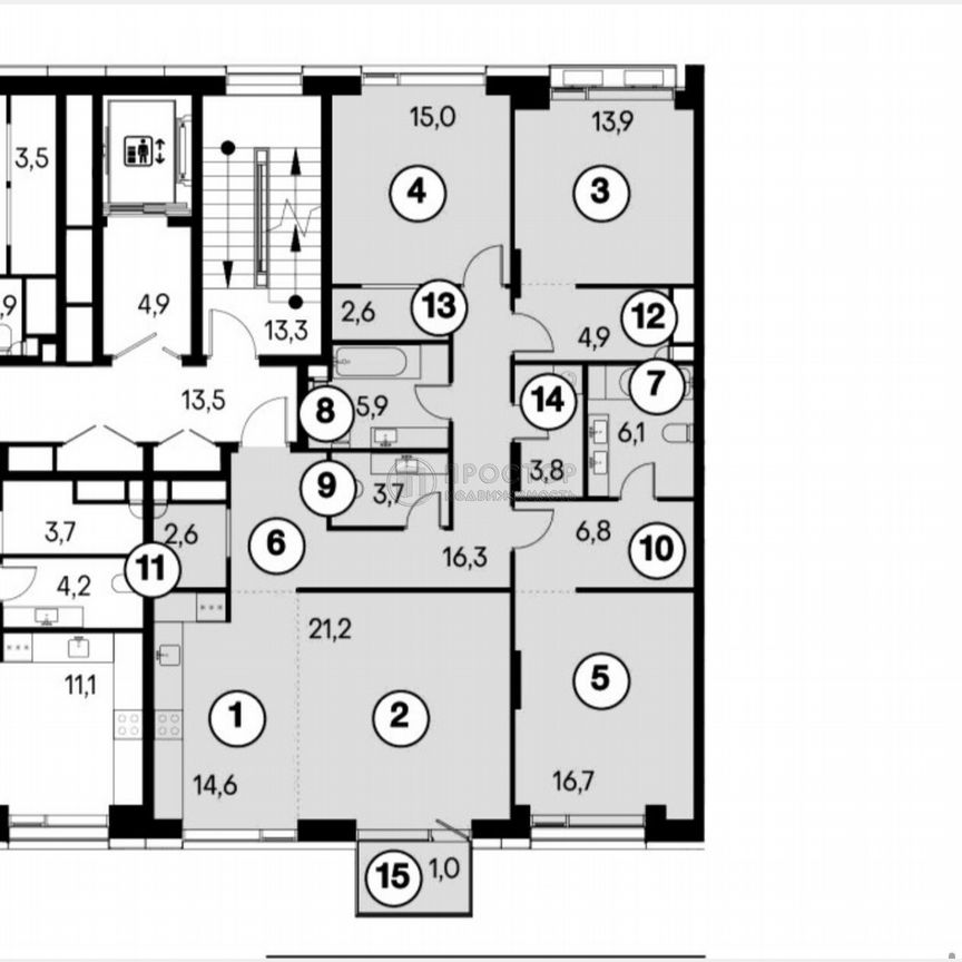 3-к. квартира, 135,1 м², 4/5 эт.