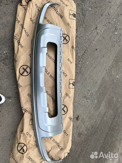 Накладка под фаркоп на задний бампер audi q7