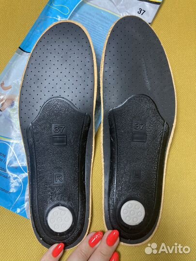 Новые кожаные профилактические орто стельки 37 р