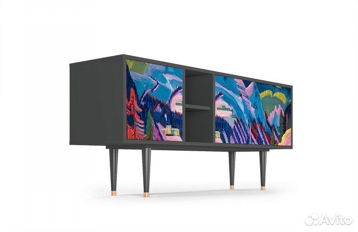 Тв-тумба T5 - Антрацит - Davos Winter