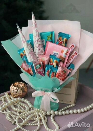 Сладкие букеты из конфет