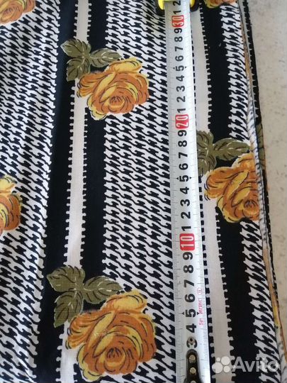 Отрез ткани СССР сатин ретро