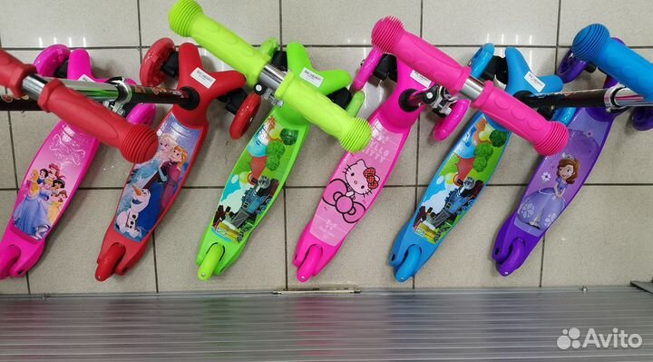 Самокат детский Scooter Mini, мульт принты